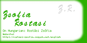 zsofia rostasi business card